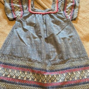 Cat & Jack Gray Dress with Red and Blue Accents